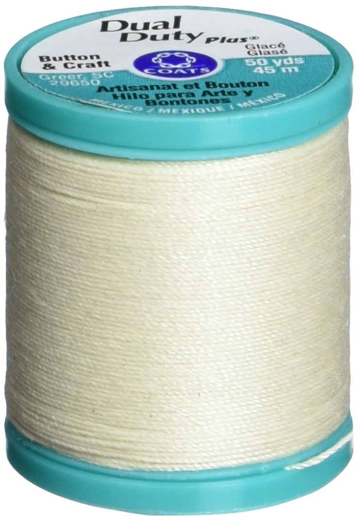 Coats Thread & Zippers Duty Plus Button & Carpet Thread 50yd-Cream